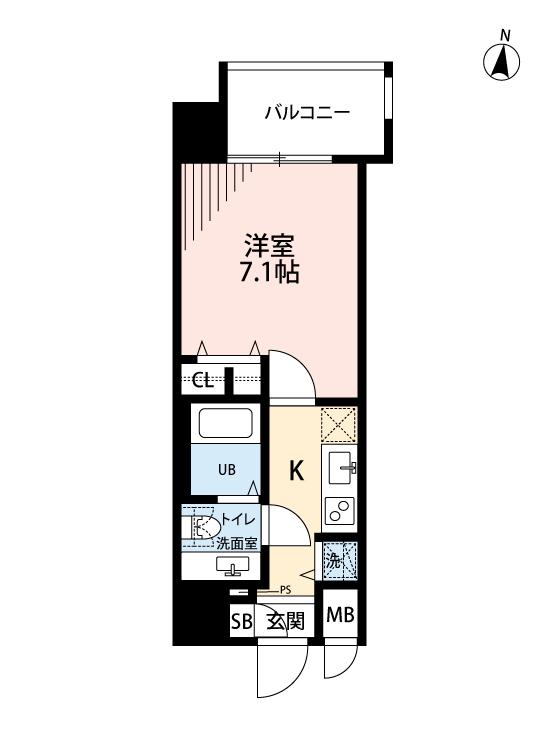 サヴォイ フェアリーパーク(1K/9階)の間取り写真