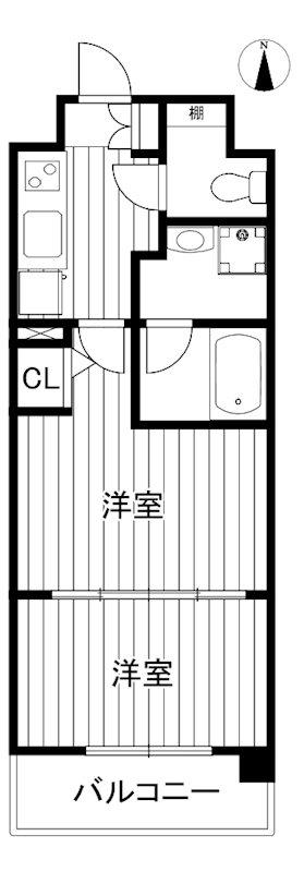 ラポール上板橋(2K/6階)の間取り写真