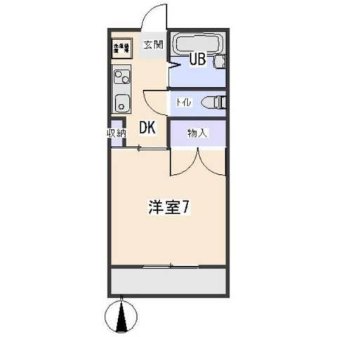 ラセーヌ柴田(1K/1階)の間取り写真