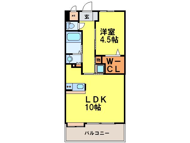 クリエート日赤通(1LDK/5階)の間取り写真