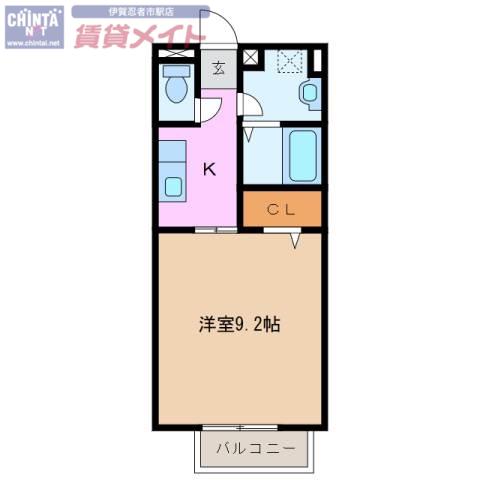 フラット立石S棟(1K/1階)の間取り写真
