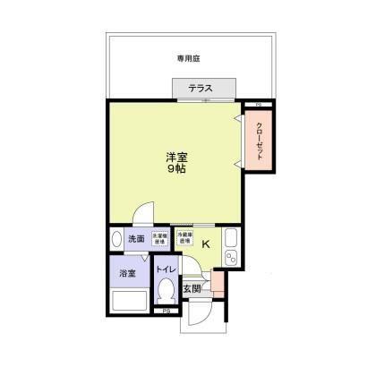 フォレストメゾン西船橋ウエスト(1K/1階)の間取り写真