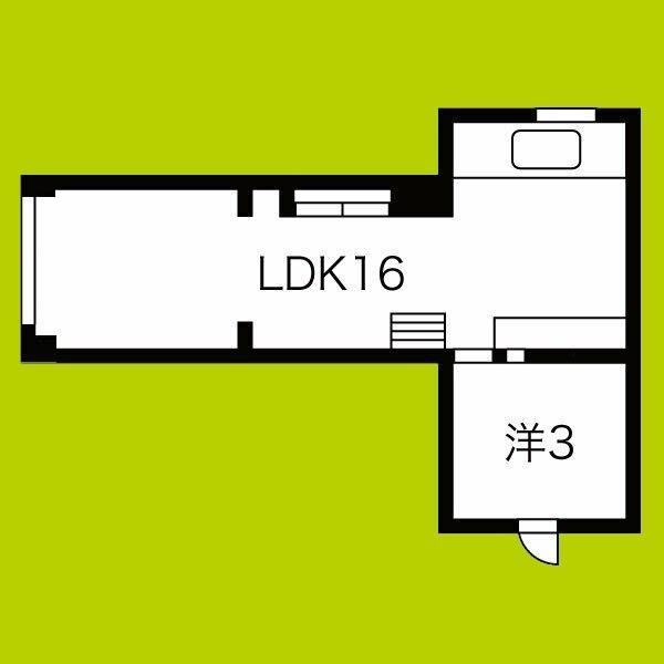 エクセル今里(1LDK/1階)の間取り写真