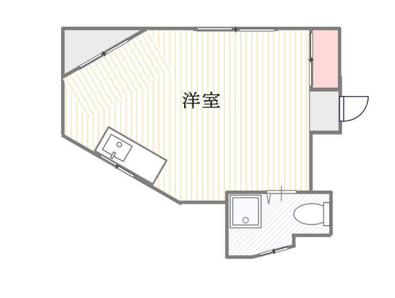 バンビ第4ビル(ワンルーム/4階)の間取り写真