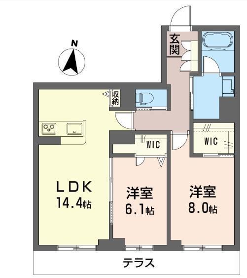 ＪＲ京浜東北線 与野駅 徒歩11分 3階建 新築(2LDK/1階)の間取り写真