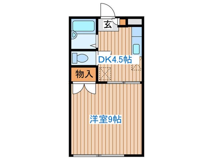 グレース貴富称(1DK/1階)の間取り写真
