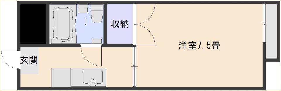 コーポ御用(1K/3階)の間取り写真