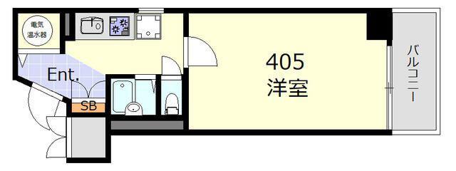 中銀第2新橋マンシオン(1K/4階)の間取り写真