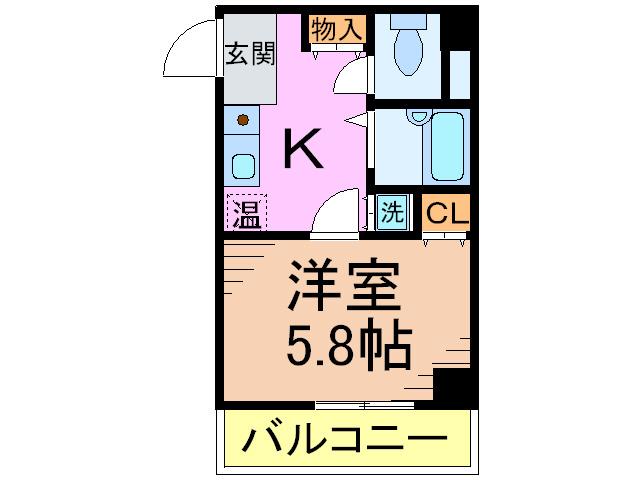 ヒューネット神戸元町通(ワンルーム/3階)の間取り写真