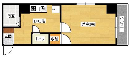 オプス6丁目(1K/2階)の間取り写真