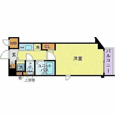 トーシンフェニックス江戸川橋(1K/6階)の間取り写真