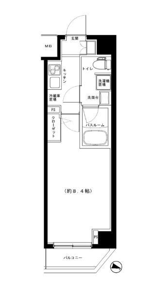 グランフォース豊島園AZ(1K/5階)の間取り写真