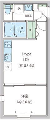 レオーネ早稲田(1LDK/1階)の間取り写真