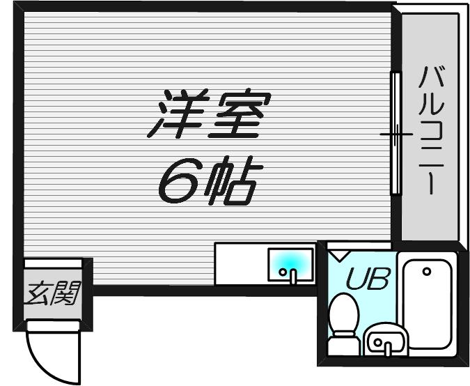 プレアール下新庄II(ワンルーム/2階)の間取り写真