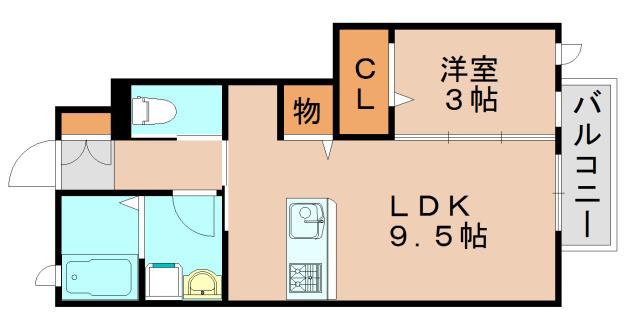 エスペランサ吉塚(1LDK/1階)の間取り写真
