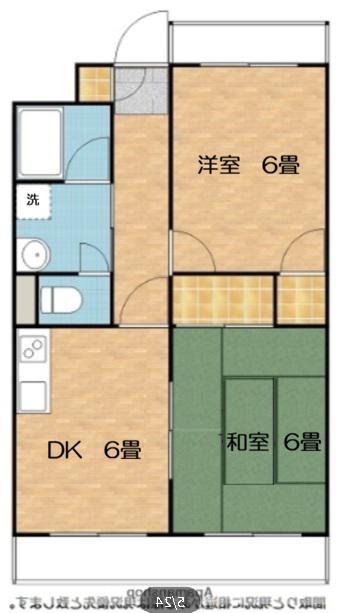 チェリーハイムI(2DK/3階)の間取り写真