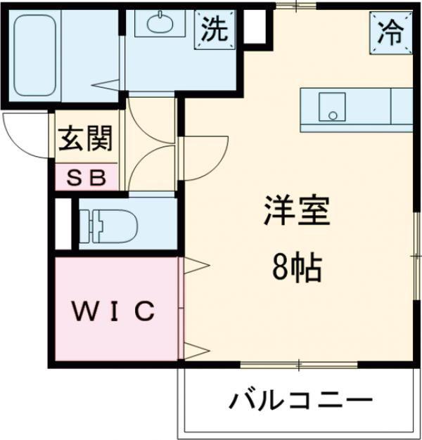 リベラルコート(ワンルーム/1階)の間取り写真