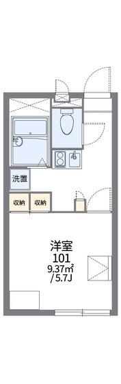 レオパレスLTJ(1K/2階)の間取り写真