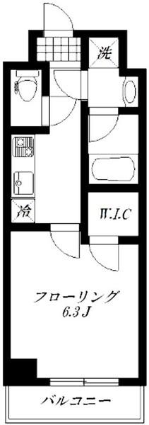 ピアース下北沢(1K/3階)の間取り写真