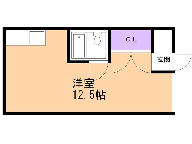 コーポ大友Ⅰ(ワンルーム/1階)の間取り写真