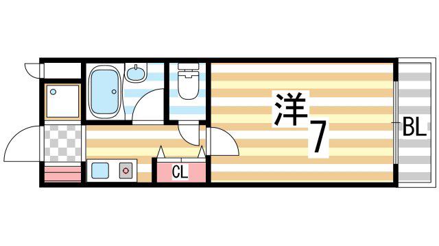 T-HOUSE(1K/2階)の間取り写真
