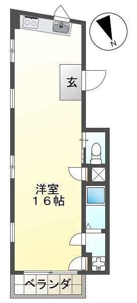 タウンコート・トキワ(ワンルーム/4階)の間取り写真