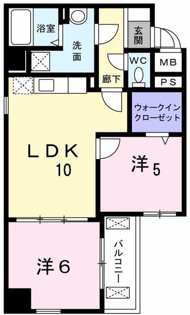 ティアラ庚午中(2LDK/3階)の間取り写真