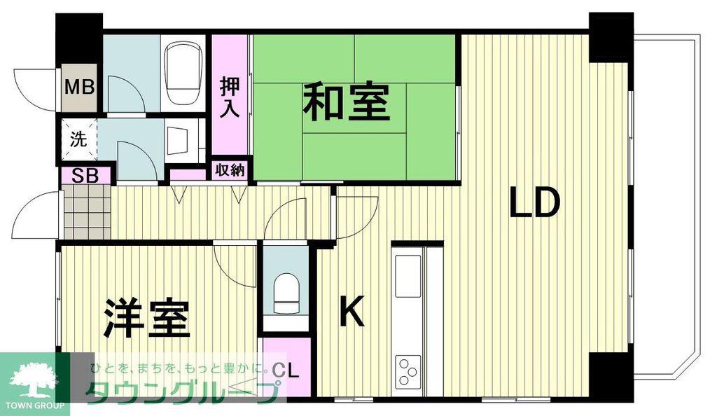 PRATIQUE SHINMARUKO(2LDK/2階)の間取り写真