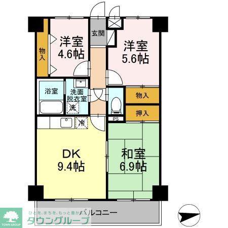 フリーダム光が丘III(3DK/3階)の間取り写真