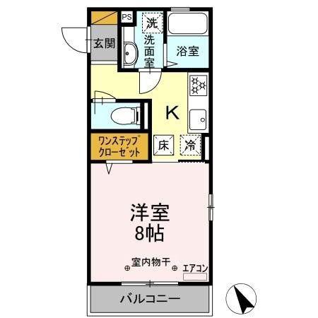 エーデルワイス検見川101(1K/1階)の間取り写真