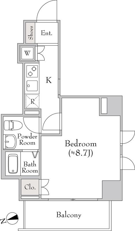 CANVASS板橋(1K/3階)の間取り写真
