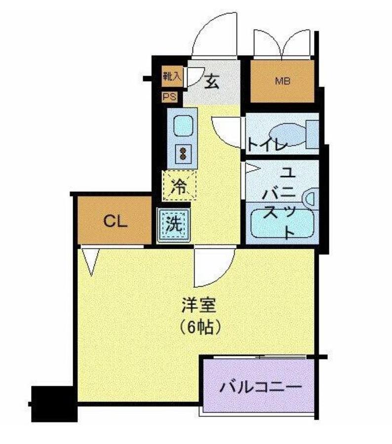 エスコート東大前(1K/2階)の間取り写真