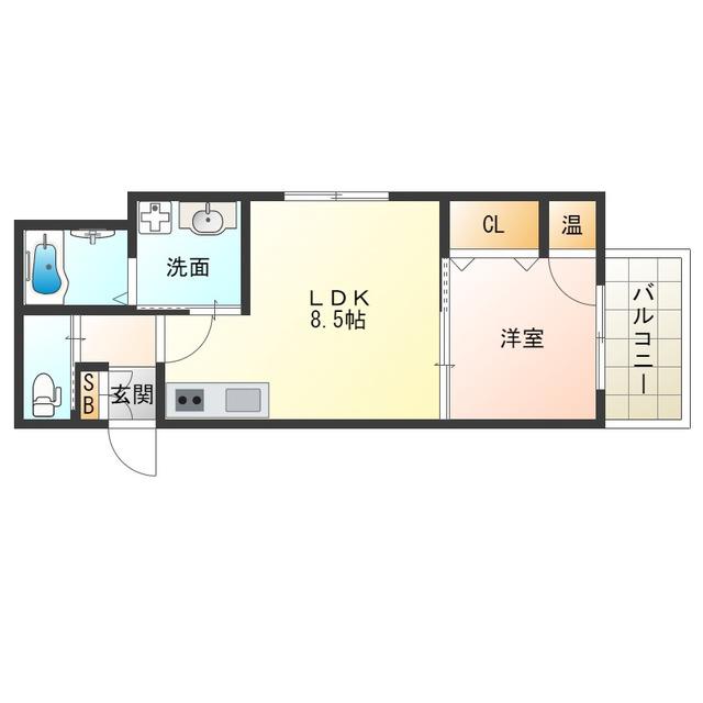 GRANDIR 大和田(1LDK/3階)の間取り写真