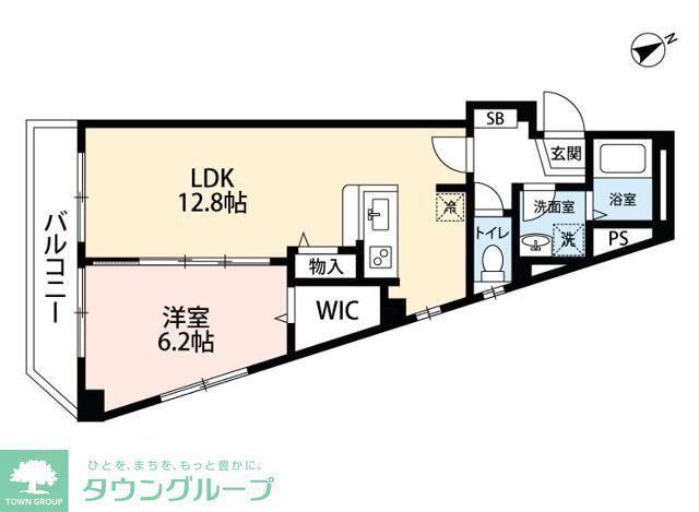 ＪＲ総武本線 四街道駅 徒歩5分 5階建 築14年(1LDK/3階)の間取り写真
