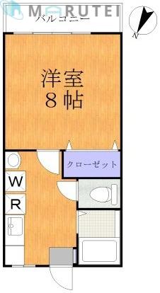 ジュネスMT(1K/2階)の間取り写真