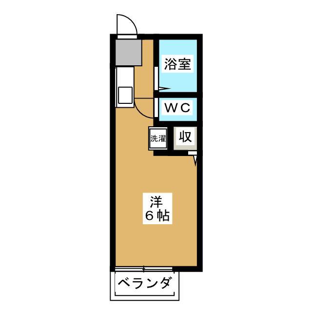 カーサ小藤(ワンルーム/2階)の間取り写真
