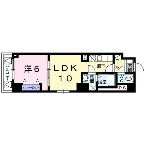 マーリエ(1LDK/4階)の間取り写真