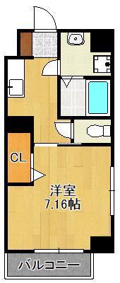 PROSPERER折尾(1K/3階)の間取り写真