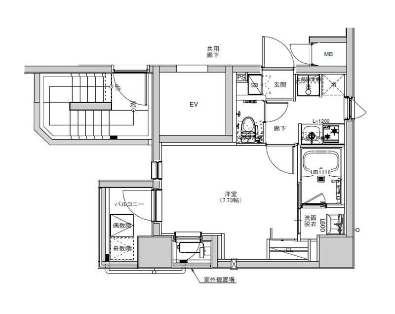 S-RESIDENCE綾瀬RIVIE(1K/8階)の間取り写真