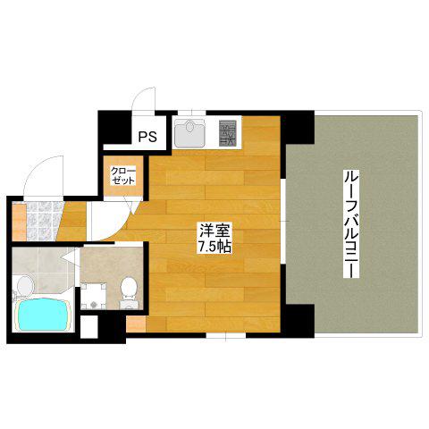 STREAM ESAKA(ワンルーム/5階)の間取り写真