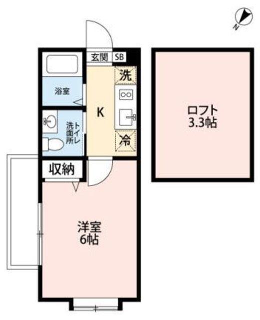 ピュア保谷一番館(1K/2階)の間取り写真