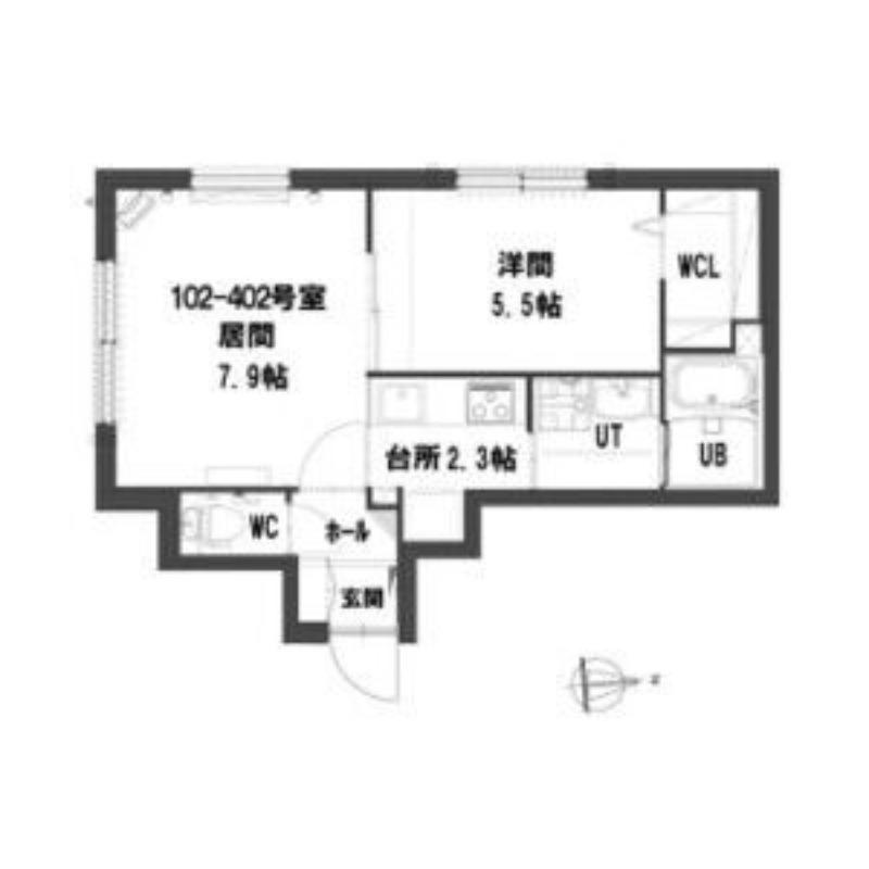 グランメール澄川(1LDK/3階)の間取り写真