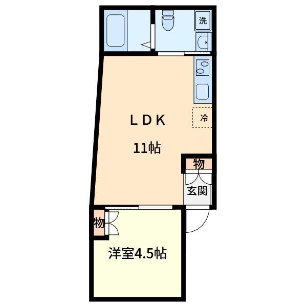 NIDO URAWA(1LDK/3階)の間取り写真
