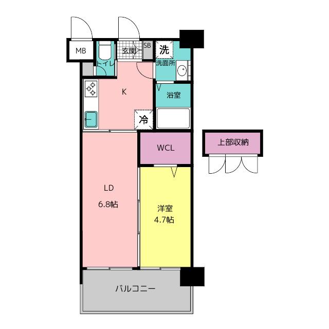 CLUB ORIENT BLD. NO.82 EMPRESS(1LDK/9階)の間取り写真