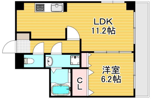 プランドール(1LDK/4階)の間取り写真