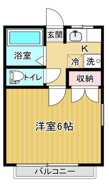 エポパレス(1K/1階)の間取り写真
