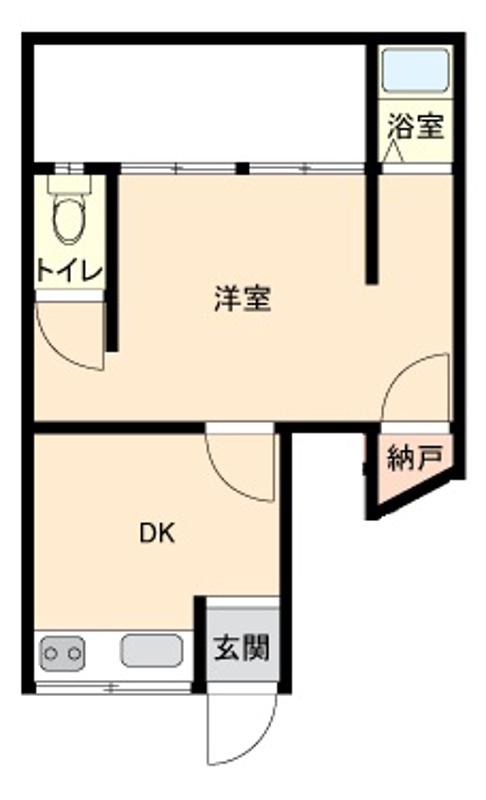 小豆沢4丁目戸建(1DK/1階)の間取り写真
