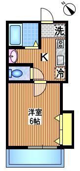 SUNMALL・K(1K/3階)の間取り写真