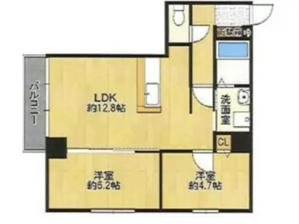 あきない通西原(2LDK/2階)の間取り写真