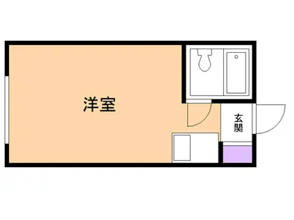 カトル・セゾン(ワンルーム/1階)の間取り写真